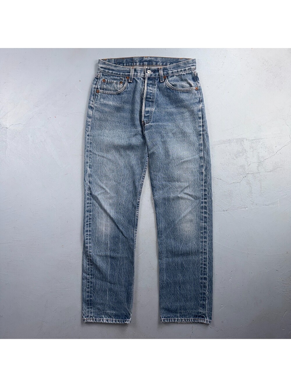 Levis 501 Vintage 80s USA XX Straight Leg Jeans Blue Light Wash 31x33 Act 28x29